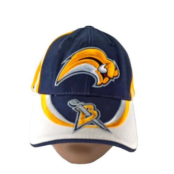 Buffalo Sabres Hat Cap Strap Back Blue Yellow Twill Dad NHL Licensed Hockey - Picture 2 of 10